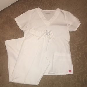 White red panda scrubs
